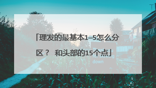 理发的最基本1—5怎么分区? 和头部的15个点