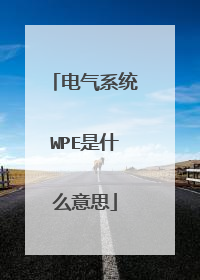电气系统WPE是什么意思