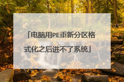 电脑用PE重新分区格式化之后进不了系统