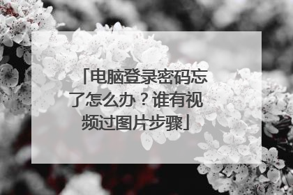 电脑登录密码忘了怎么办？谁有视频过图片步骤