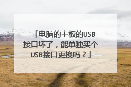 电脑的主板的USB接口坏了,能单独买个USB接口更换吗?