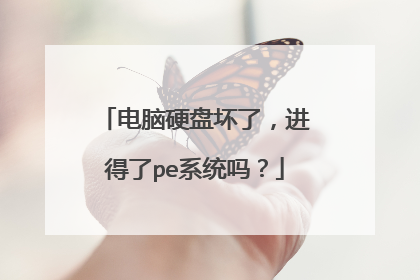 电脑硬盘坏了，进得了pe系统吗？