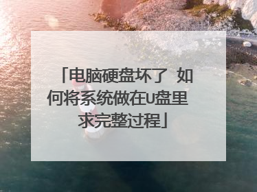 电脑硬盘坏了 如何将系统做在U盘里 求完整过程