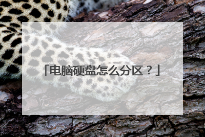 电脑硬盘怎么分区?