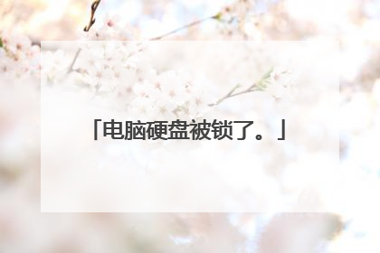 电脑硬盘被锁了。