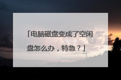 电脑磁盘变成了空闲盘怎么办，特急？