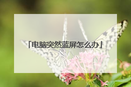 电脑突然蓝屏怎么办