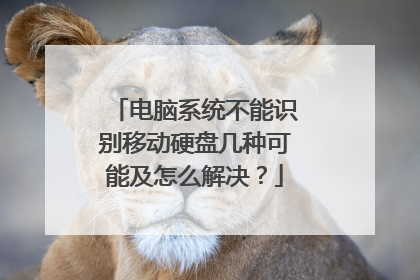 电脑系统不能识别移动硬盘几种可能及怎么解决？