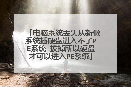 电脑系统丢失从新做系统插硬盘进入不了PE系统 拔掉所以硬盘才可以进入PE系统
