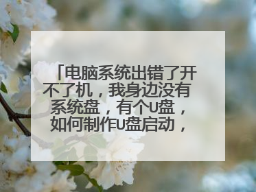 电脑系统出错了开不了机,我身边没有系统盘,有个U盘,如何制作U盘启动,进入PE,需要下载什么软件来