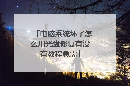 电脑系统坏了怎么用光盘修复有没有教程急需