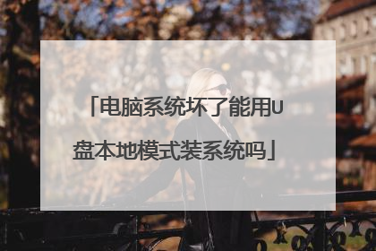 电脑系统坏了能用U盘本地模式装系统吗