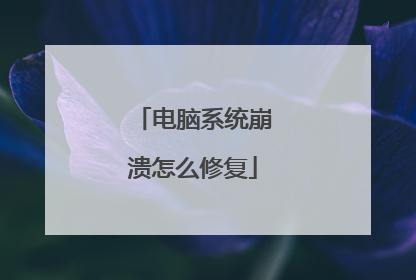 电脑系统崩溃怎么修复