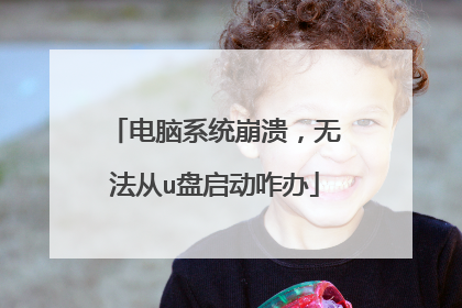 电脑系统崩溃，无法从u盘启动咋办