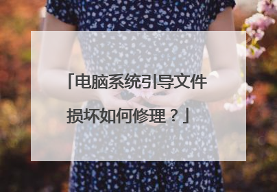 电脑系统引导文件损坏如何修理?