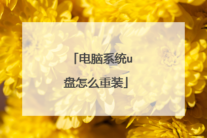 电脑系统u盘怎么重装