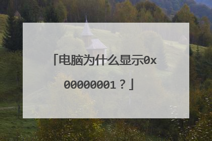 电脑为什么显示0x00000001?