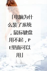 电脑为什么装了系统,鼠标键盘用不起,PE里面可以用