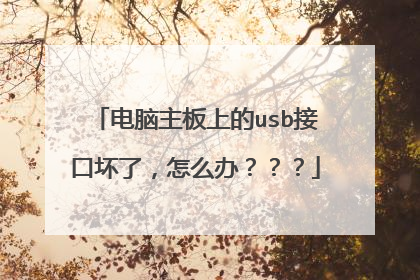 电脑主板上的usb接口坏了,怎么办???