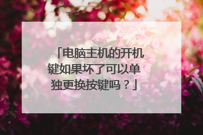 电脑主机的开机键如果坏了可以单独更换按键吗?