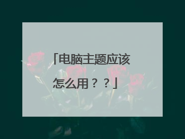电脑主题应该怎么用??