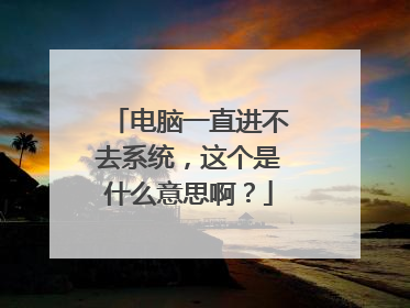 电脑一直进不去系统,这个是什么意思啊?
