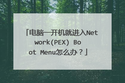 电脑一开机就进入Network(PEX) Boot Menu怎么办？