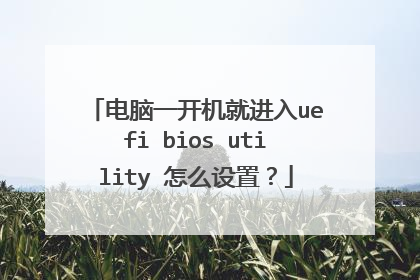 电脑一开机就进入uefi bios utility 怎么设置?