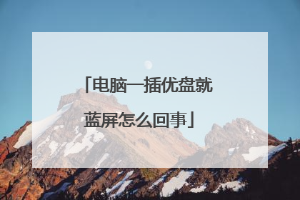 电脑一插优盘就蓝屏怎么回事