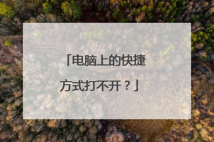 电脑上的快捷方式打不开?