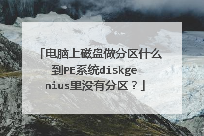电脑上磁盘做分区什么到PE系统diskgenius里没有分区?
