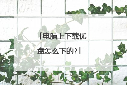 电脑上下载优盘怎么下的?