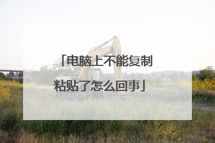 电脑上不能复制粘贴了怎么回事