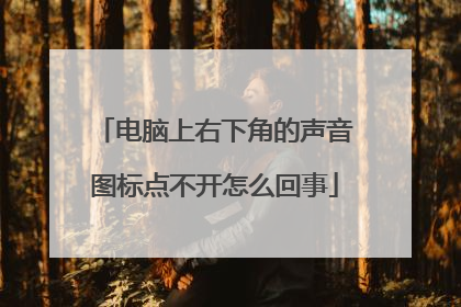 电脑上右下角的声音图标点不开怎么回事