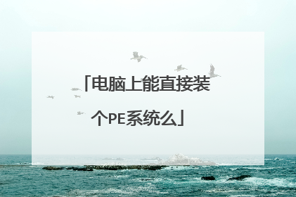 电脑上能直接装个PE系统么
