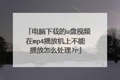 电脑下载的u盘视频在mp4播放机上不能播放怎么处理?r