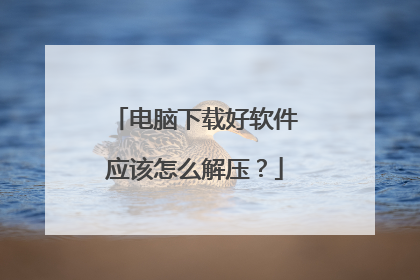 电脑下载好软件应该怎么解压?