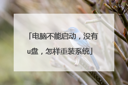 电脑不能启动,没有u盘,怎样重装系统