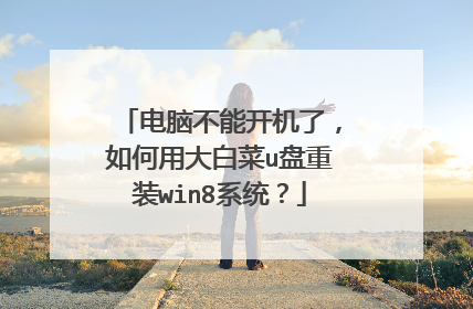 电脑不能开机了,如何用大白菜u盘重装win8系统?