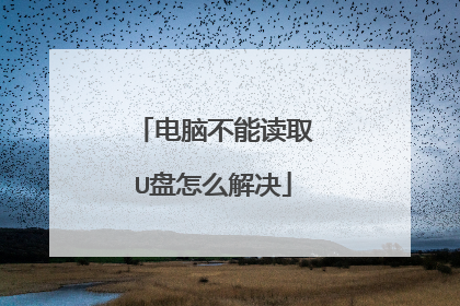 电脑不能读取U盘怎么解决