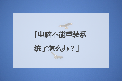 电脑不能重装系统了怎么办?