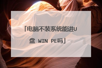 电脑不装系统能进U盘 WIN PE吗