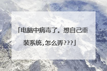 电脑中病毒了。想自己重装系统,怎么弄???