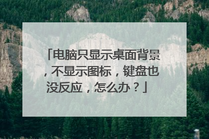 电脑只显示桌面背景，不显示图标，键盘也没反应，怎么办？