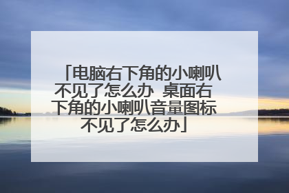 电脑右下角的小喇叭不见了怎么办 桌面右下角的小喇叭音量图标不见了怎么办
