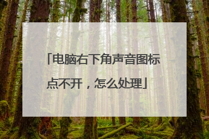 电脑右下角声音图标点不开,怎么处理
