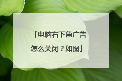 电脑右下角广告怎么关闭?如图