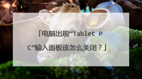 电脑出现“Tablet PC”输入面板该怎么关闭?