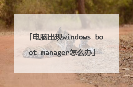 电脑出现windows boot manager怎么办