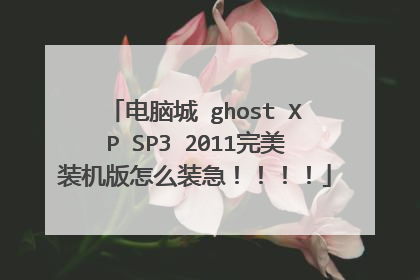 电脑城 ghost XP SP3 2011完美装机版怎么装急！！！！